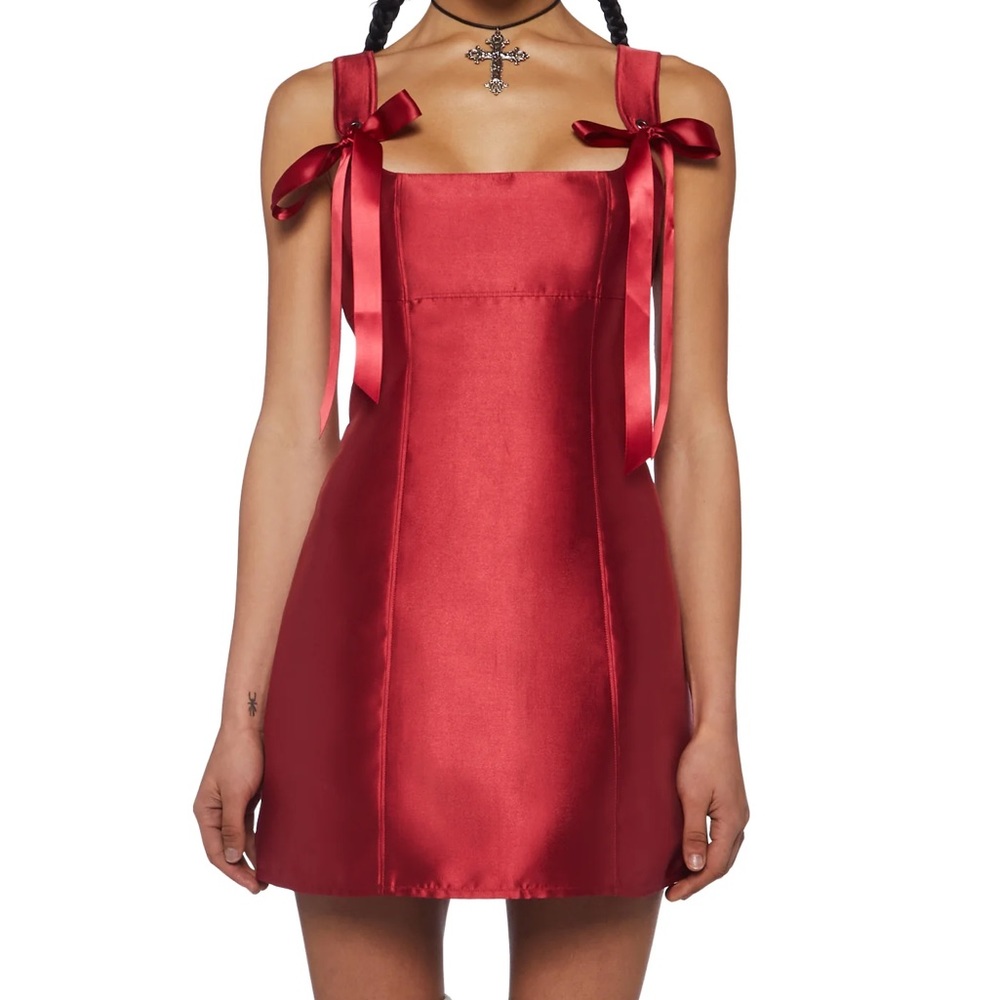 Dolls Kill Red Pixie Stardust Mini Dress